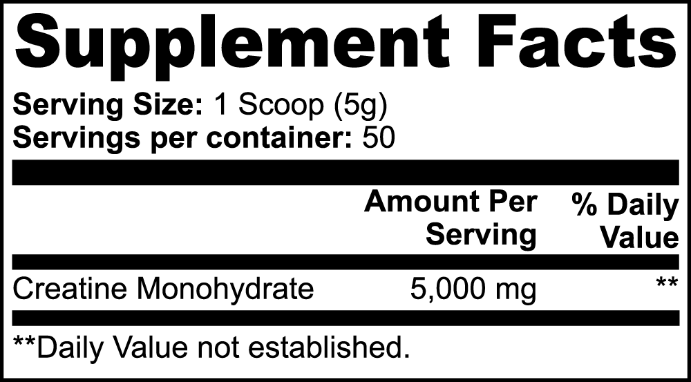 Sculpted Strength Creatine Monohydrate